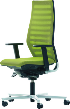 Kancelářská židle, O4009, čalouněný sedák: textilní potah, čalouněné opěradlo: síťované