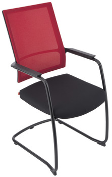 Kancelářská židle, P2003, čalouněný sedák: textilní potah, čalouněné opěradlo: síťované