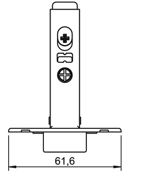 Nábytkový závěs, Häfele Metalla 110 SM 105°, plně naložená montáž