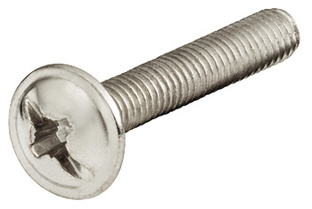 Závitový šroub, Plochá hlava, kombinovaná křížová drážka M4, hlava ⌀ 10 mm, pozink