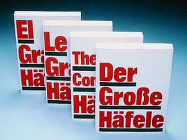 První vydání Velkého katalogu Häfele je vydáno v angličtině, francouzštině a španělštině