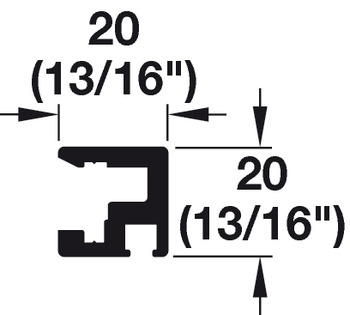 Profil hliníkového rámečku,pro závěrečnou montáž hliníkového rámečku