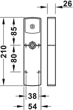 Sady dveřních terminálů,Dialock DT 100, R3, pro dveře se standardními požadavky, Legic<sup>®</sup> Integra