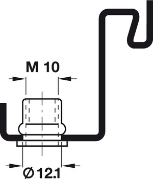 Slepý nýt,Simonswerk M10, pro závěsy objektových dveří