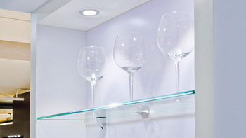 Profil na hranu skla, Häfele Loox LED 2019, nerez, 12 V