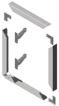 Rohový konektor, Pro profily hliníkového rámečku pro skleněnou výplň 23/26/38 x 14 mm