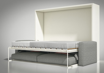 Kování pro sklopnou postel, Pohovka Teleletto II, s rámem, lamelovým roštem a rámem pohovky