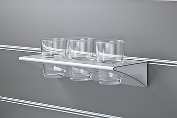 Držák skleniček, Pro 3 sklenice, pro nástěnný systém Labos