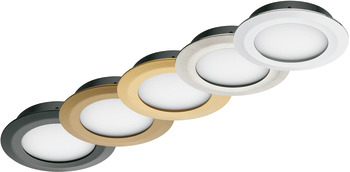 Stropní svítidlo pro zápustnou/povrchovou montáž, LED 1111, 12 V, vrtaný otvor ⌀ 58 mm, plast