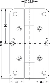 Stavební dveřní závěs, Simonswerk VN 2929/160, pro bezfalcové objektové dveře do 160 kg