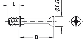 Spojovací táhlo, M100, pro vrtaný otvor Ø 5 mm, s hlavou táhla Ø 6,5 mm