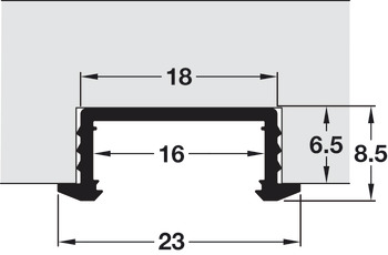 Profil pro zápustnou montáž, Häfele Loox profil 1190 pro osvětlovací LED pásky 10 mm