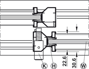 Manuální zamykací systém, Pro Häfele Slido R-Aluflex 80A