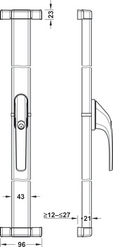 Doplňkový zámek pro okenní kliku, FOS 550, Abus