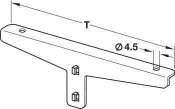 Dvojitá konzole, pro vzpěru policového systému 30 x 30 mm