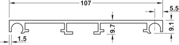 spojovací profil, pro spojení a zakrytí nahoře a dole