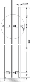 Dveřní klika, Nerez, Startec, model PH 2140, uzamykatelné
