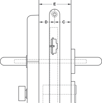 Čtyřhran – montážní sada, pro dveřní terminál DT 400, Dialock