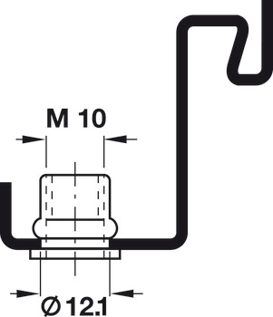 Slepý nýt, Simonswerk M10, pro závěsy objektových dveří