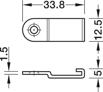 Držák bočního panelu, Häfele Versatile pro rámovou konstrukci