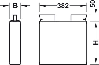 Držák počítače, Pro stolová podnoží Häfele Officys TE651, TH321, TF221, TF241