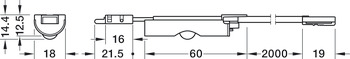 Pohybový spínač, Loox5, pro profil do zásuvky Häfele Loox, 12 V