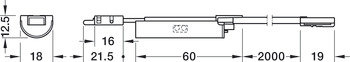 Dveřní senzor, Loox5, pro profil do zásuvky Häfele Loox, 24 V