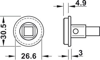 Klika s quick-fit montáží, Nerez, FSB, model 15 1720