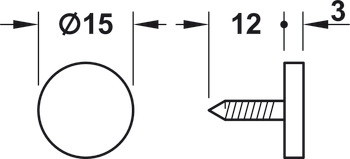 Magnetický uzávěr, přídržná síla 3,0–4,0 kg, k nalisování, kulaté