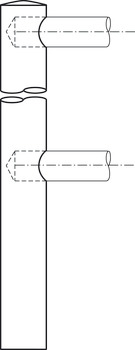 Držák relingu, systém relingu nástavby, pro 1 reling nástavby 10 mm, středový sloupek