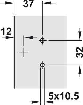 Speciální závěs, Pro tloušťku bočního panelu 19 mm