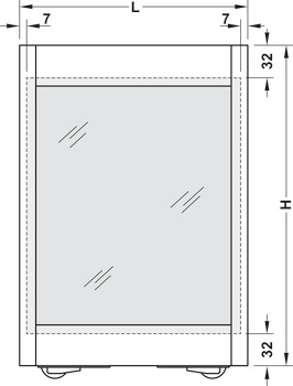 Kování pro posuvné dveře, Slido D-Line43 80N, rámové dveře pro skleněný a dřevěný panel