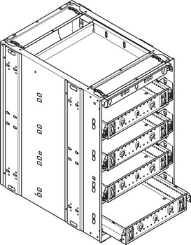 Plechový kontejner, Quick-Kit-800, výškové jednotky 1-3-3-3-3