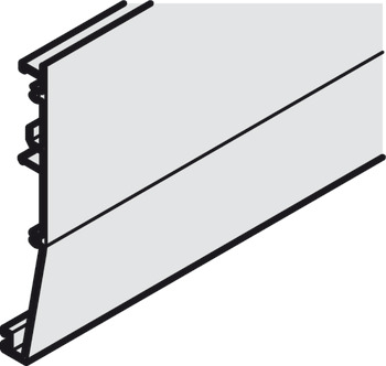Panel k nacvaknutí, pro skleněné dveře výšky 105 mm