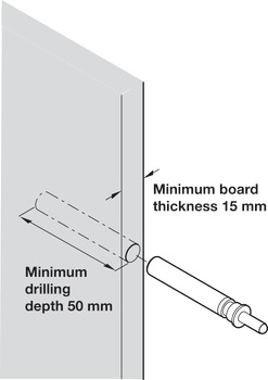Mechanismus tlumení pro dveře, Smove, pro montáž do bočních panelů naproti straně závěsu
