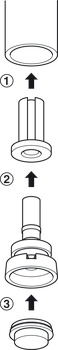 Základní element, kulaté, pro vložky ke kluzáku ⌀ 20 a 25 mm