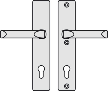 Bezpečnostní dveřní kliky, Hliník, Hoppe, London 78G/2222A/2440/113 třída odolnosti 0 (třída bezpečnosti 1)