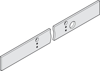 Montážní podložka, délka 823 mm, pro kluznou lištu z řady TS 93 EMR, série Contur