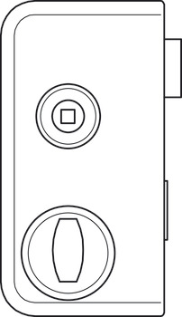 Zámek pro WC/koupelnu pro skleněné dveře, GHP 103, Startec
