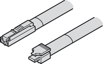 Kabel, Häfele Loox5, modulární s pojistným klipem, 2pólový (jednobarevný)