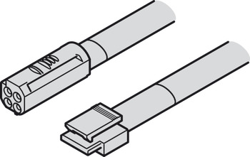 Kabel, pro Häfele Loox5 24 V, modulární s pojistným klipem, 3pólový (multi-white)