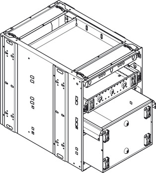 Plechový kontejner, Quick-Kit-600, výškové jednotky 1-3-6