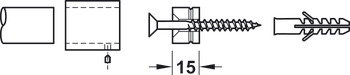 Podpěra šatní tyče, Pro šatní tyč, kulatou, Ø 20 mm