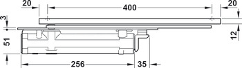 Dveřní zavírač, Dormakaba ITS 96 N20, zavírací síla 3–6 v souladu s EN 1154, skrytý