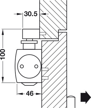 Horní dveřní zavírače, TS 5000 L, EN 2–6, s kluznou lištou, Geze
