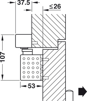 Horní dveřní zavírače, TS 93 GSR-EMF 2/BG, design Contur, s kluznou lištou, EN 2-5, Dorma
