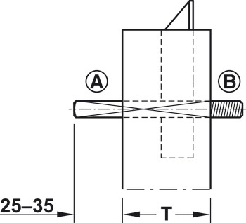 Výměnný čtyřhran, Výměnný čtyřhran 9 mm, M8, BKS, pro požárně odolné dveře