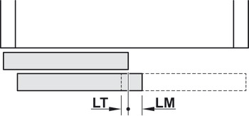 Profil hliníkového rámečku, vodorovný, horní/spodní