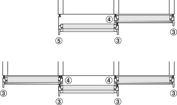 Profil hliníkového rámečku, vodorovný, horní/spodní