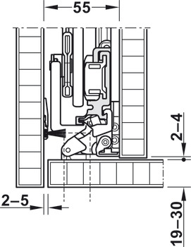 Dřevěné otočně posuvné dveře, HAWA Concepta 25/30/40/50, sada